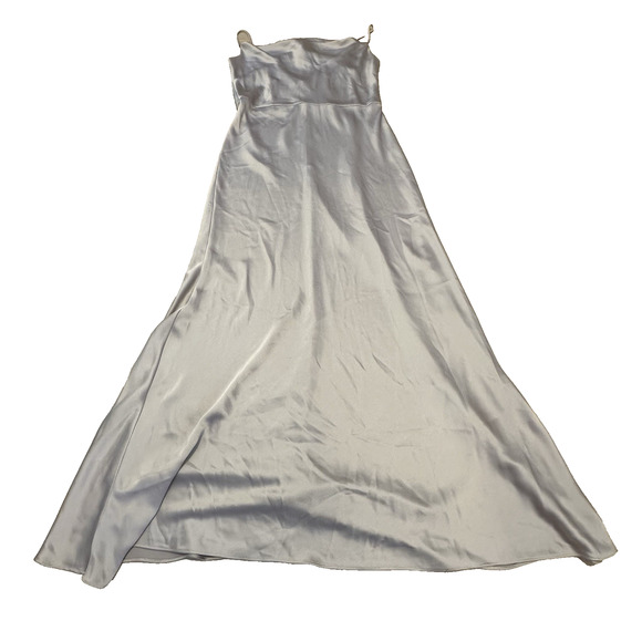 Jenny Yoo Collection Addison Cowl-Neck Satin Maxi Dress 18 Taupe - Picture 2 of 11